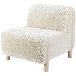Kenwood Upholstery: Off-White; Base: Brown Accent Chairs