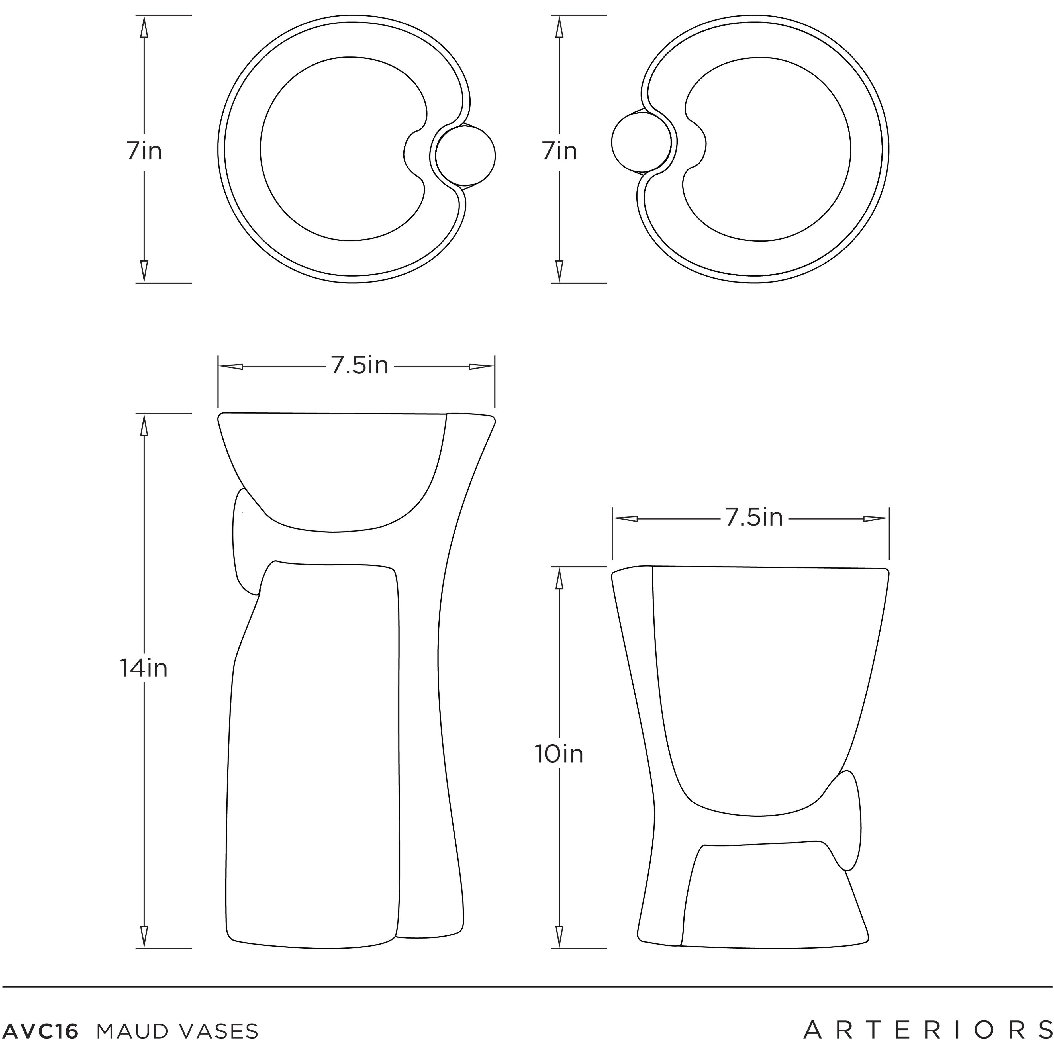 Maud 14 X 7 inch Vases, Set of 2