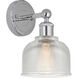 Edison Dayton 1 Light 6 inch Polished Chrome Sconce Wall Light in Clear Glass