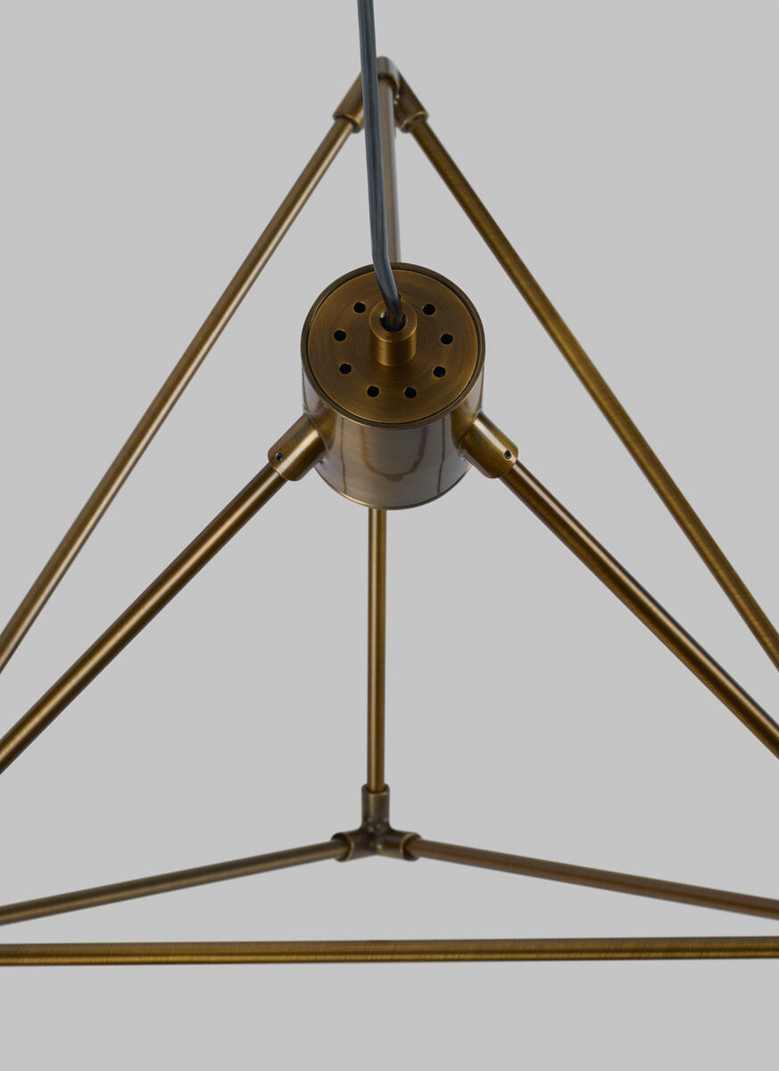 Candora LED 18.6 inch Aged Brass Chandelier Ceiling Light