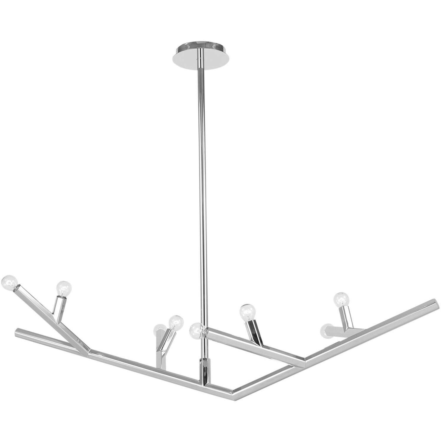 Oaks 8 Light 21 inch Polished Nickel Chandelier Ceiling Light