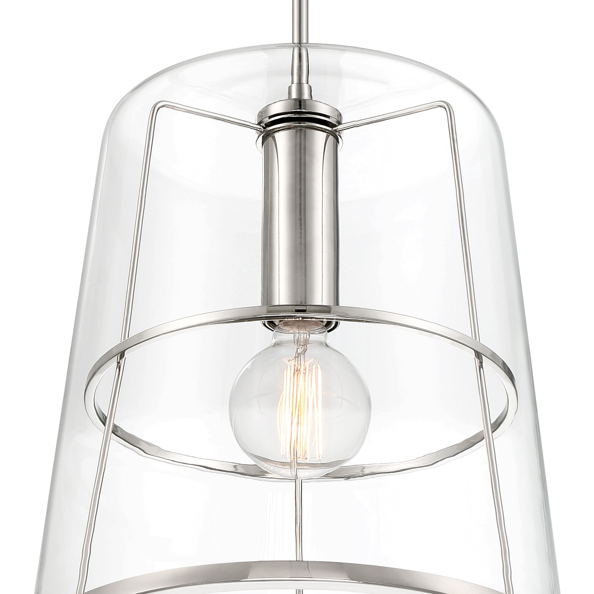 Alonzo 1 Light 14 inch Polished Nickel Pendant Ceiling Light