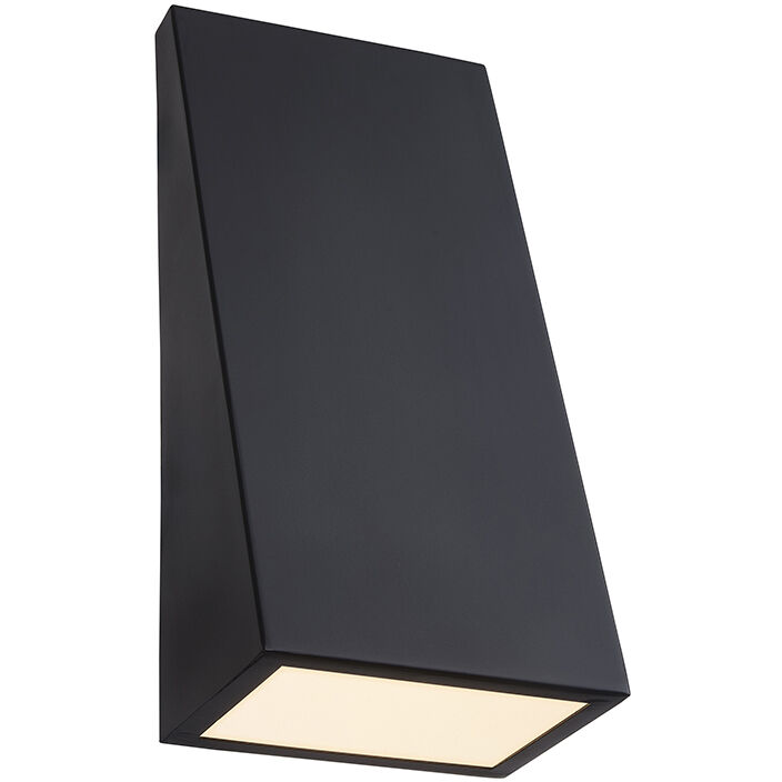 Corwin Family 12 inch Matte Black Outdoor Wall Sconce in 4" D x 5.5" W x 12" H, EVOLV