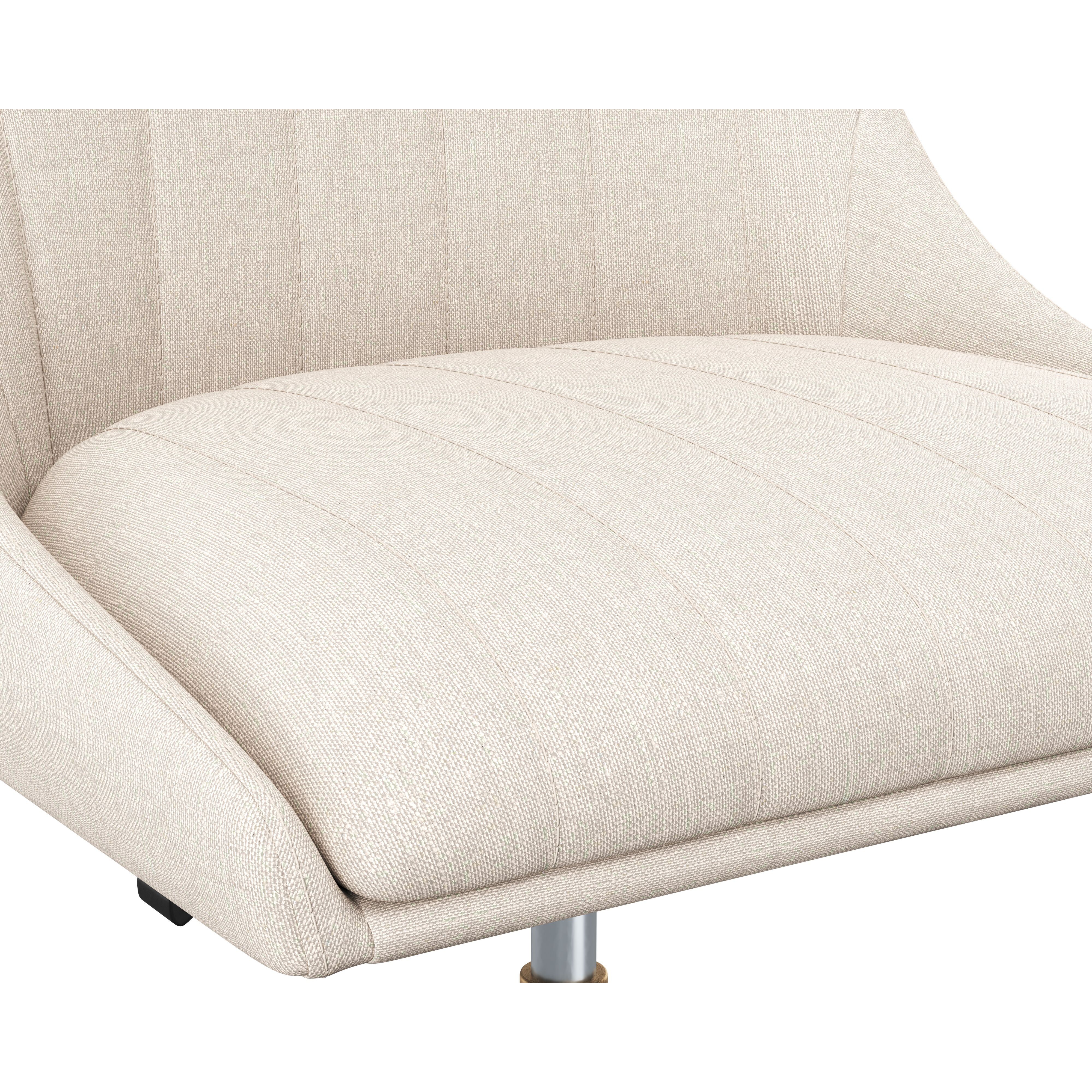 Halden Beige Linen Office Chair