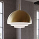 Modern Tiers 1 Light 16 inch Brass Pendant Ceiling Light