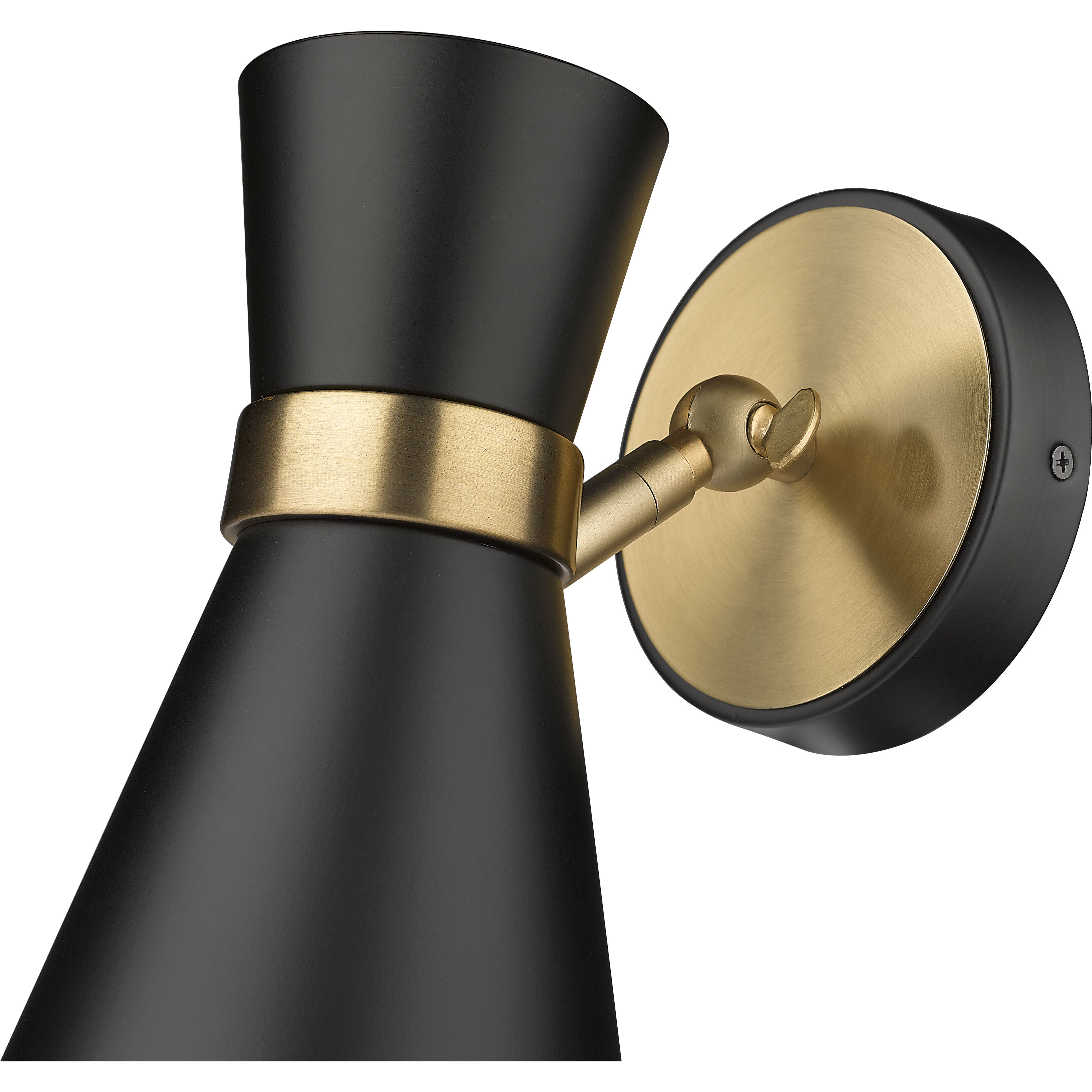 Soriano 1 Light 5.5 inch Matte Black and Heritage Brass Wall Sconce Wall Light