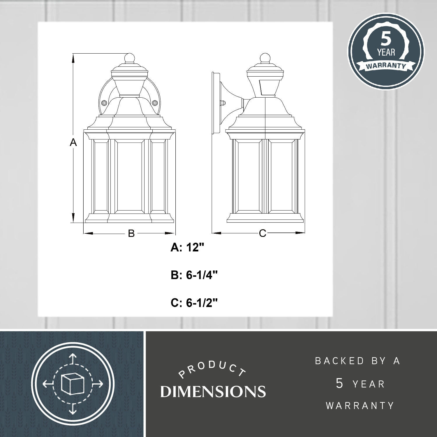 Auburn Textured White Outdoor Motion Sensor