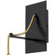 Lisa McDennon Nula 1 Light 5 inch Shell Black with Gold Leaf Indoor Wall Sconce Wall Light