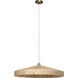 Parasol 1 Light 31.5 inch Antique Brass Pendant Ceiling Light, Lifestyle, Large