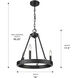 Alastair 16 inch 60.00 watt Matte Black Chandelier Ceiling Light