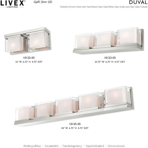 Duval 3 Light 24 inch Polished Chrome Bath Vanity Wall Light