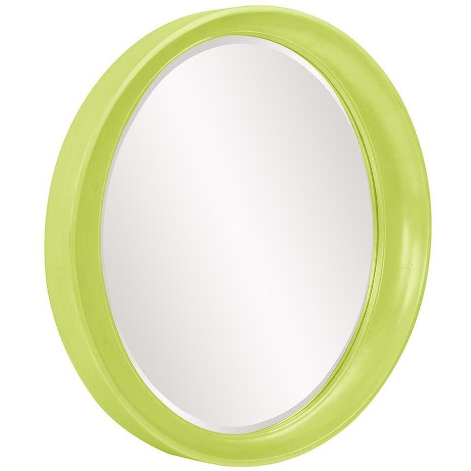 Ellipse 39 X 35 inch Glossy Green Wall Mirror