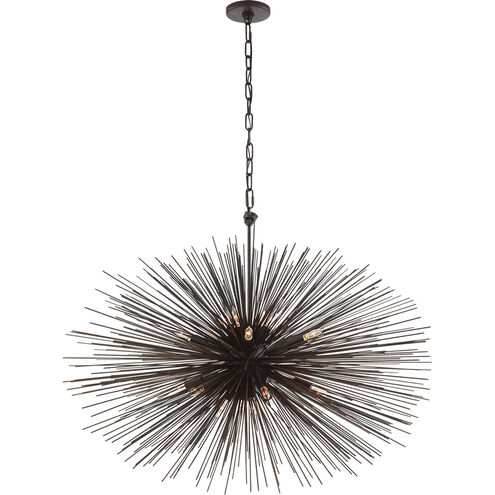 Kelly Wearstler Strada 20 Light 38 inch Aged Iron Oval Chandelier Ceiling Light, Medium