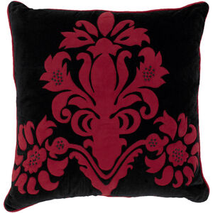 Decorative Pillows 22 inch Dark Red, Black Pillow Kit