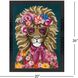 Miami Alpaca / Miami Giraffe / Miami Lion Blue and Pink and Yellow and Orange Framed Art, Propac