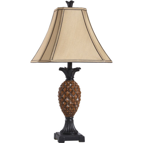 Signature 29 inch 100 watt Brown Table Lamp Portable Light