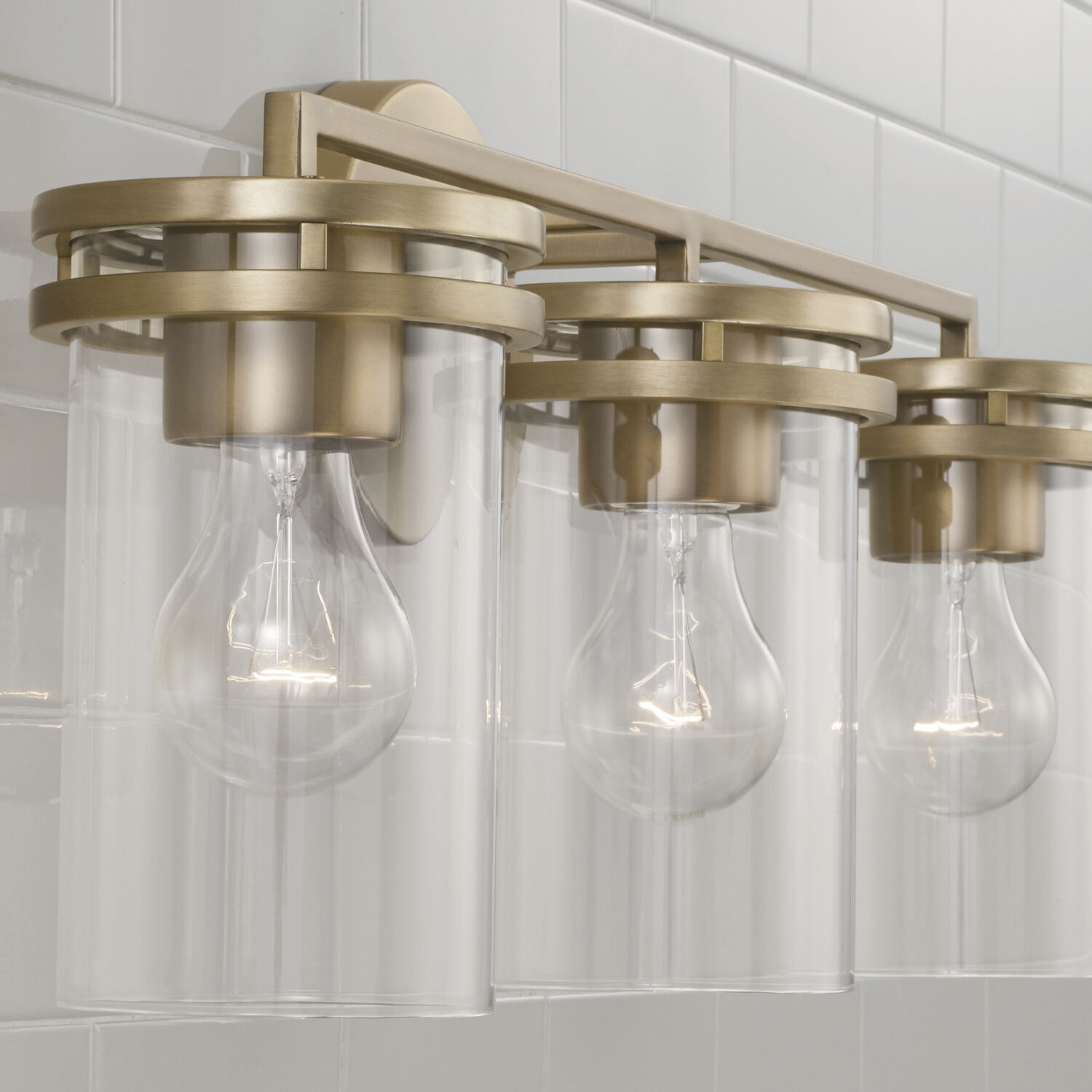 Fuller 3 Light 24 inch Aged Brass Vanity Light Wall Light