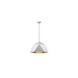 Canada 1 Light 18 inch White/Silver Single Pendant Lighting Ceiling Light