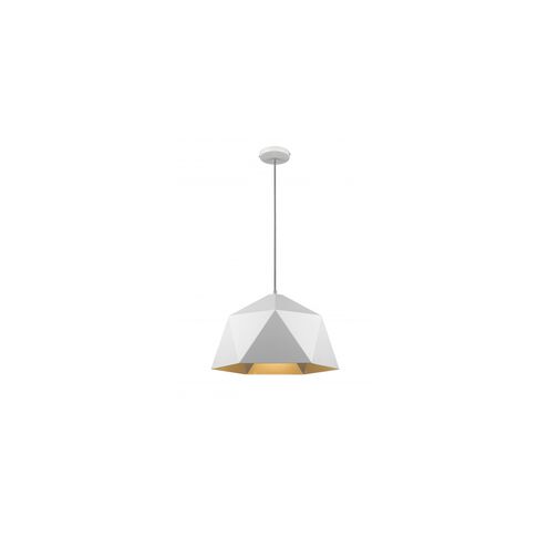 Canada 1 Light 18 inch White/Silver Single Pendant Lighting Ceiling Light