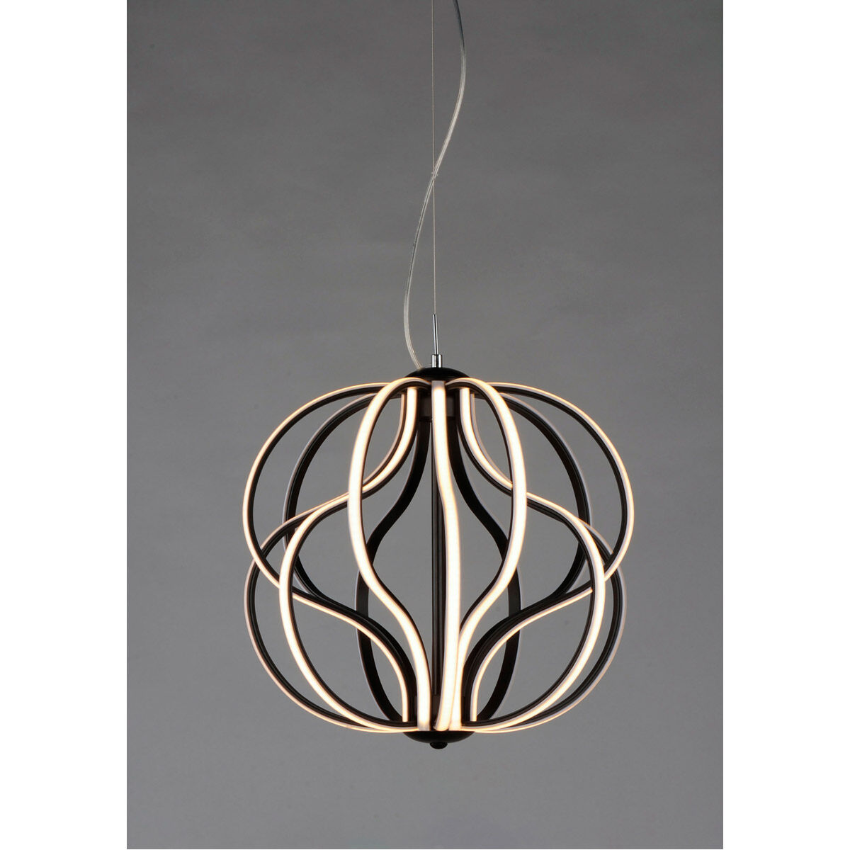 Aura LED 17 inch Black Single Pendant Ceiling Light