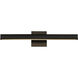 Vera LED 22.88 inch Black Bath Vanity Light Wall Light