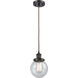 Ballston Beacon LED 6 inch Oil Rubbed Bronze Mini Pendant Ceiling Light in Seedy Glass, Ballston