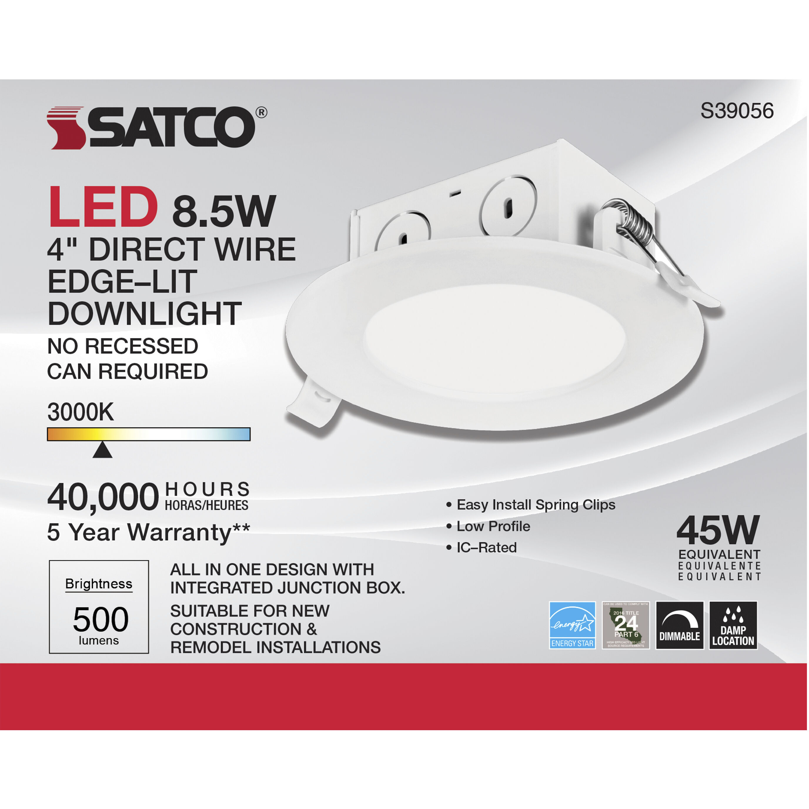 Edgewood LED Module White Recessed