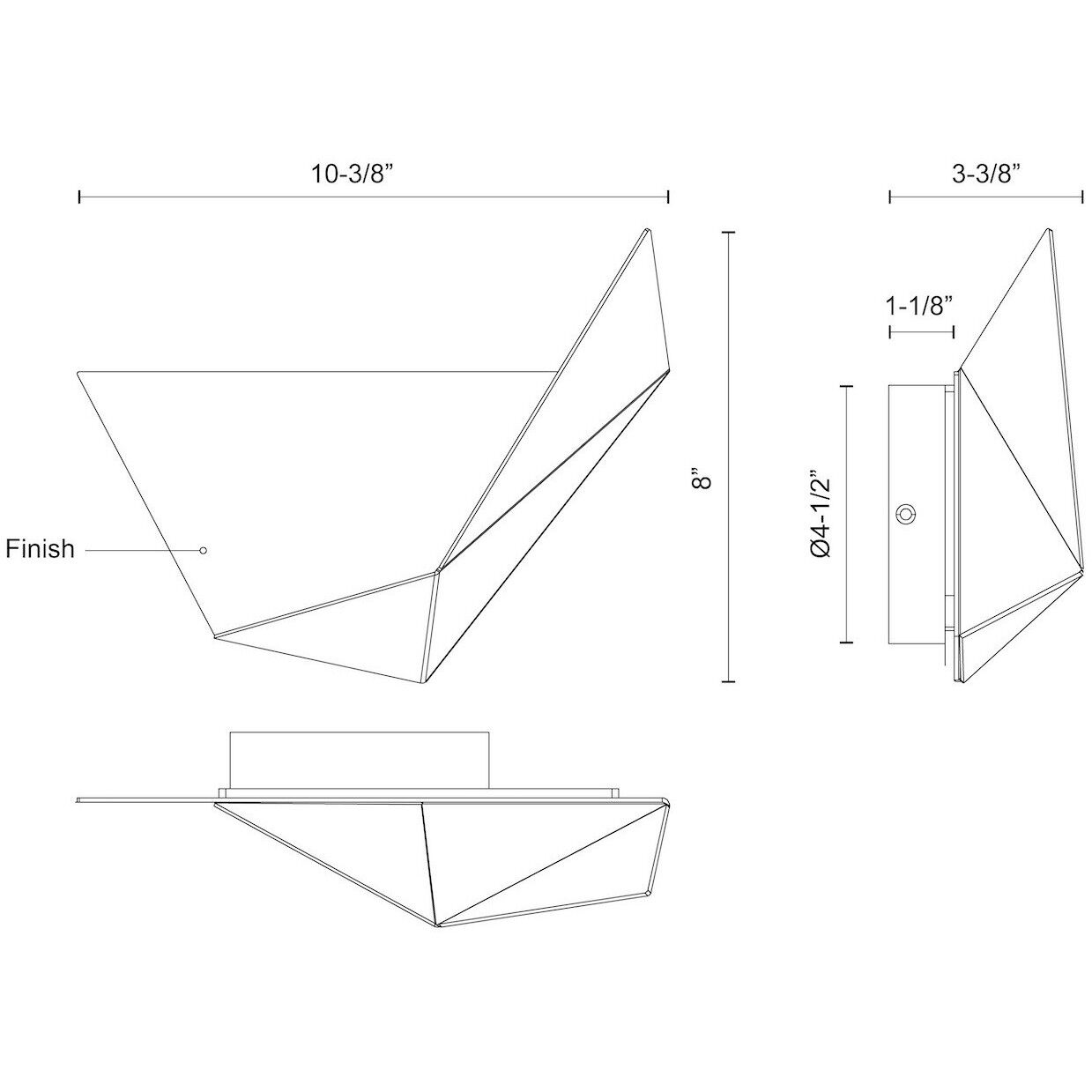 Taro Wall Sconce Wall Light in White