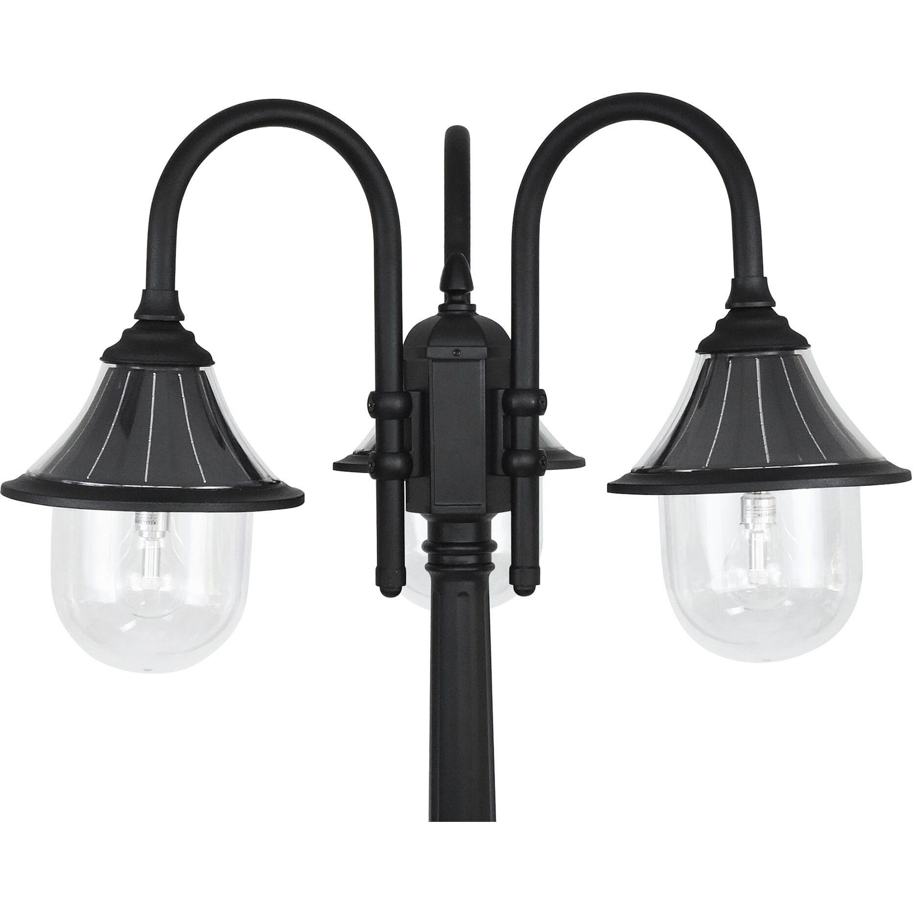 Orion 3 Light 94.63 inch Black Post Light, Solar