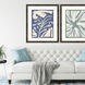 Block Flock Blue and Green and Yellow Framed Art