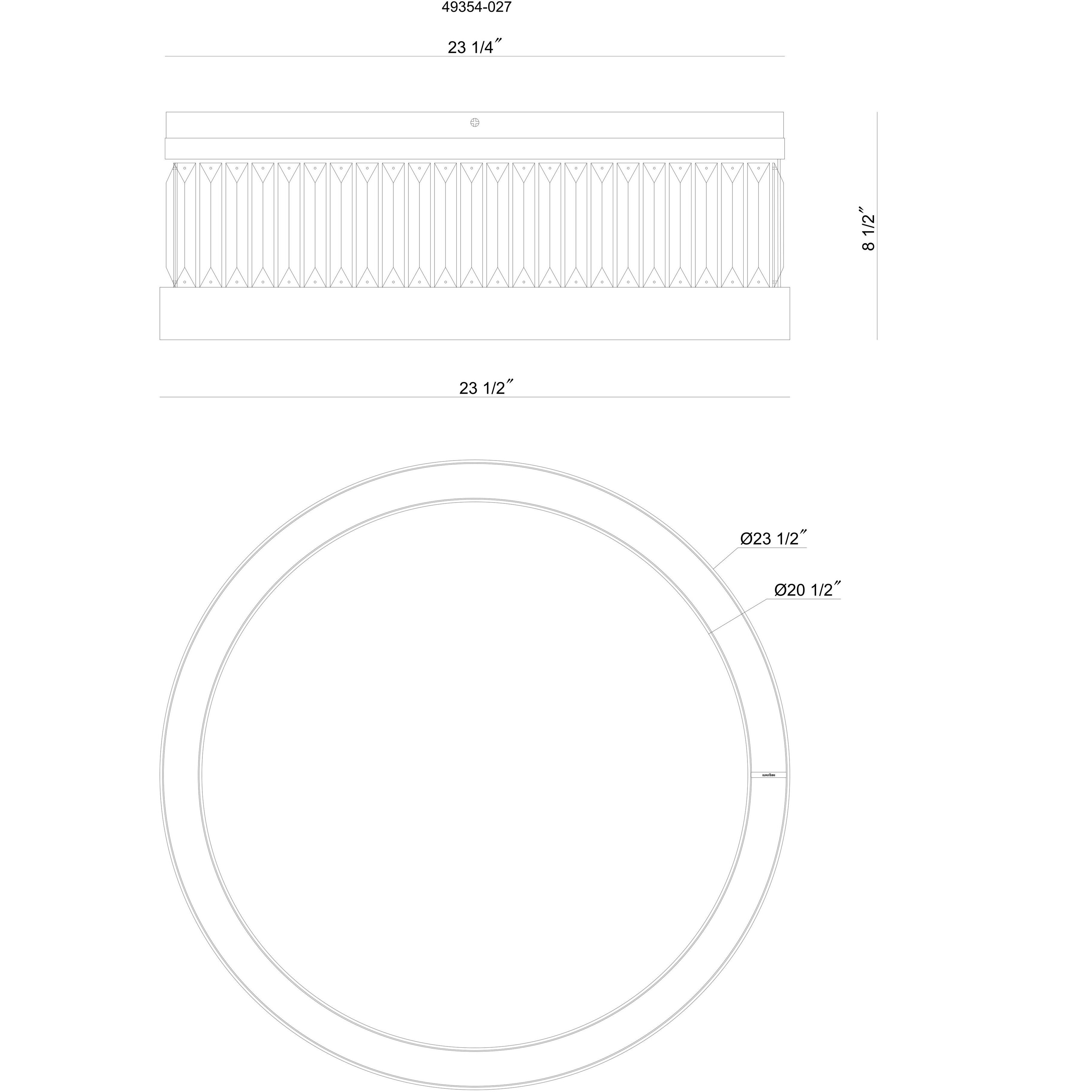 Empra LED 23.63 inch Matte Black Flush Mount Ceiling Light