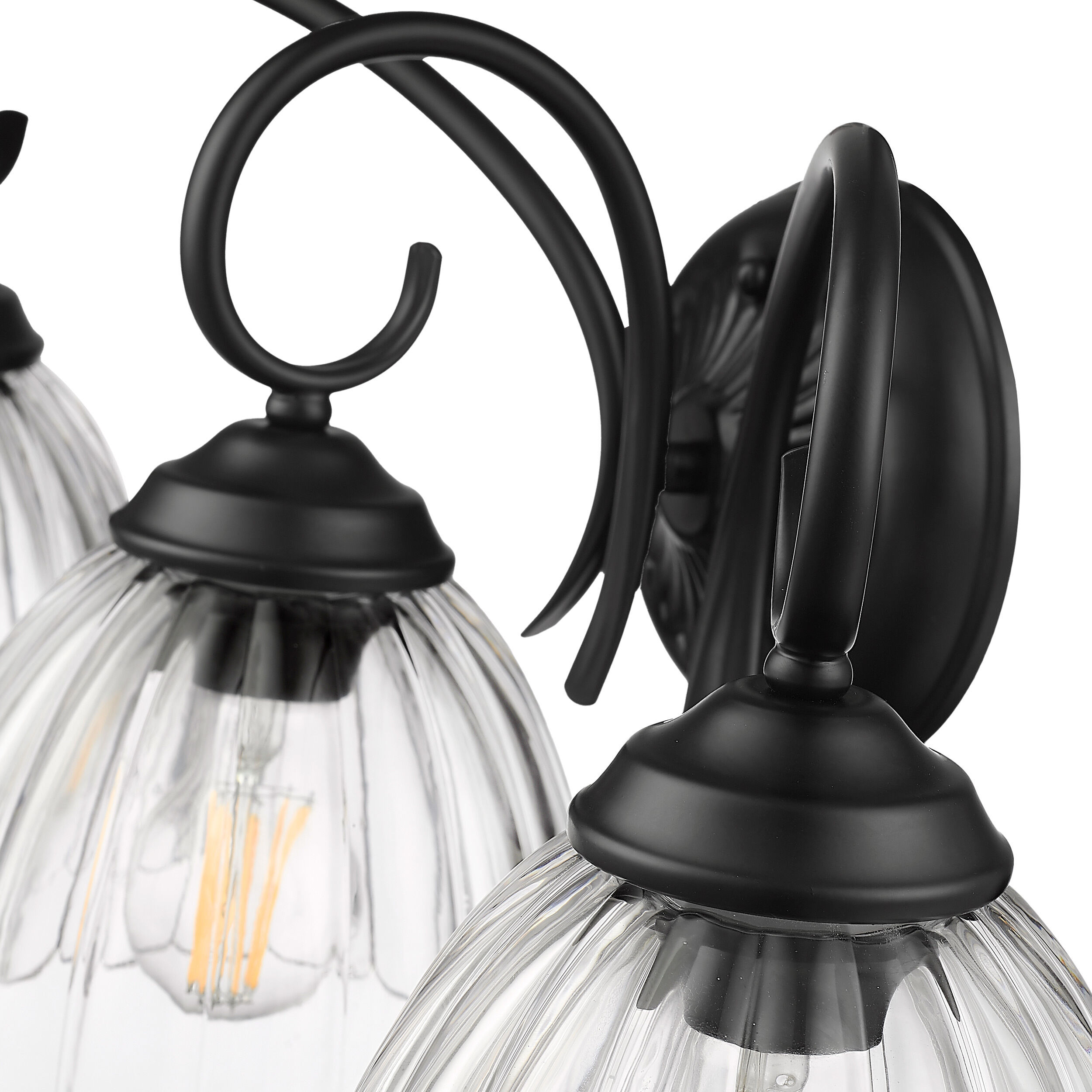 Audra Vanity Wall Light in Matte Black