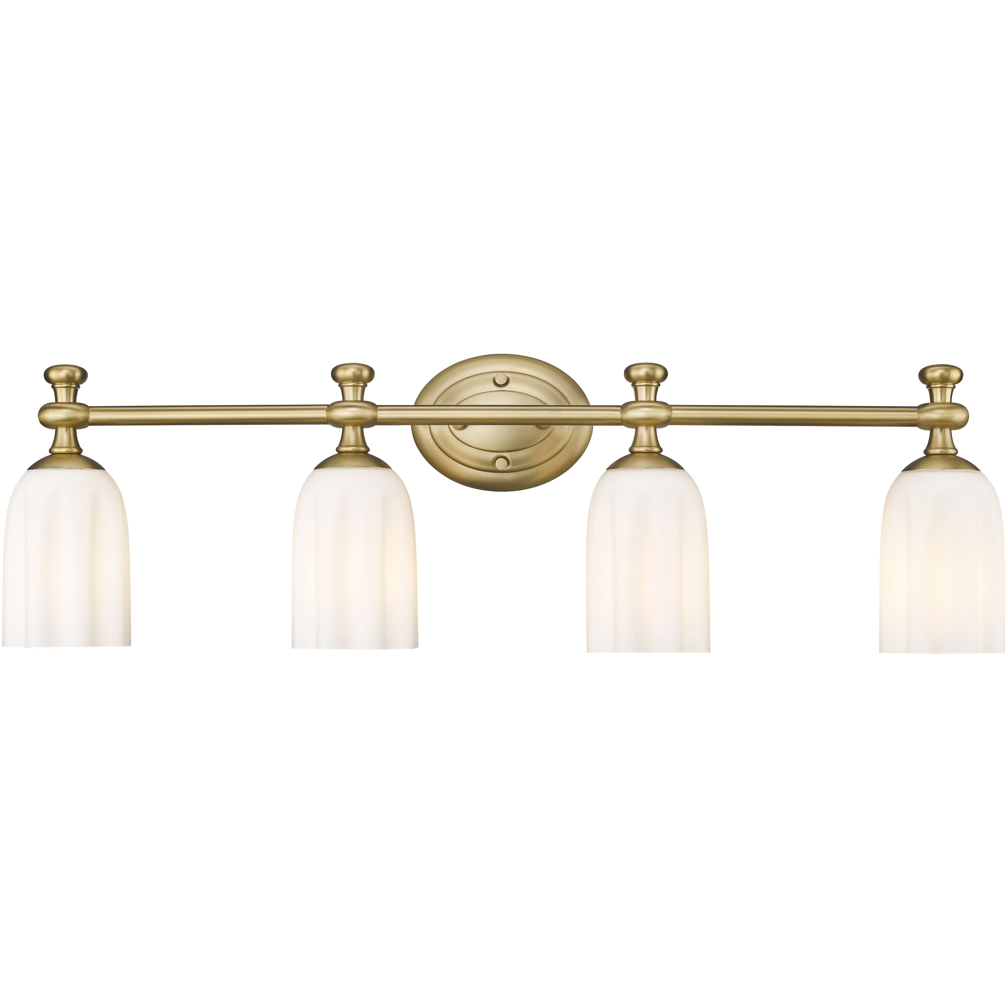 Orion 4 Light 31.25 inch Modern Gold Bath Vanity Light Wall Light