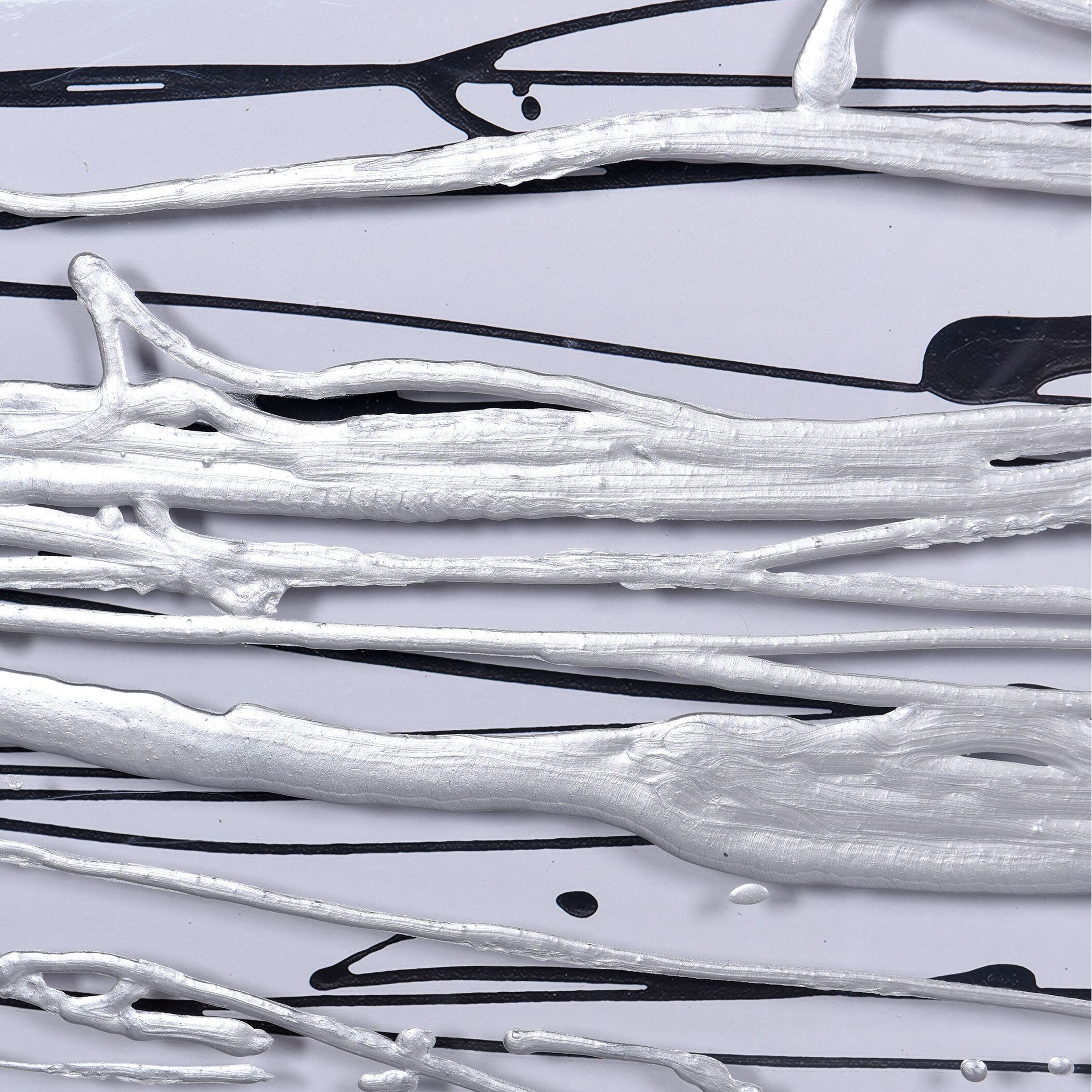 Topical Line Black and White -Acrylic Accents Wall Art