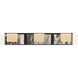 Kasha LED 27.75 inch Gold and Black Vanity Light Wall Light