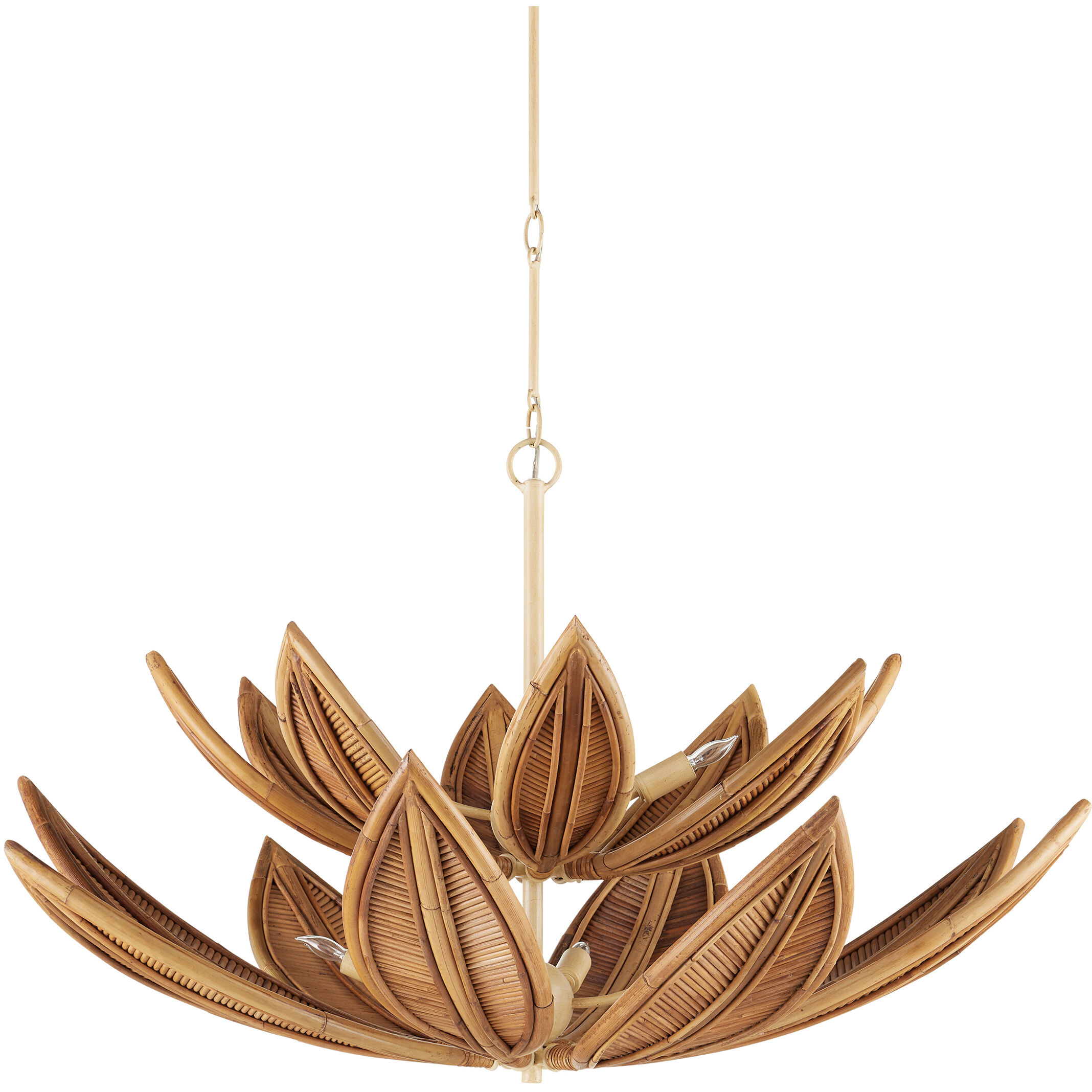 Cubana 8 Light 40.25 inch Natural/Coco Cream Two-Tier Chandelier Ceiling Light