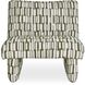Willa Moss Green and Off-White Accent Chair