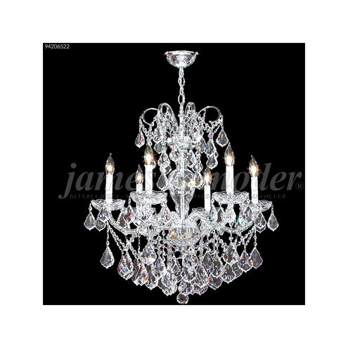 Vienna 6 Light 26 inch Silver Crystal Chandelier Ceiling Light