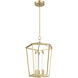 Delphine LED 16.63 inch Natural Brass Pendant Ceiling Light