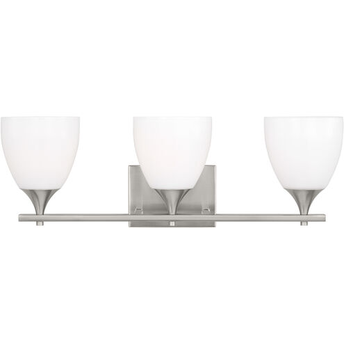 Drew & Jonathan Toffino 3 Light 26 inch Brushed Steel Wall Bath Fixture Wall Light
