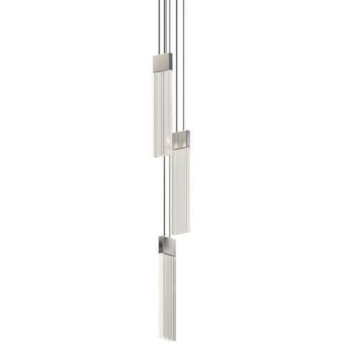 V Panels 3 Light 3.25 inch Polished Chrome Pendant Ceiling Light