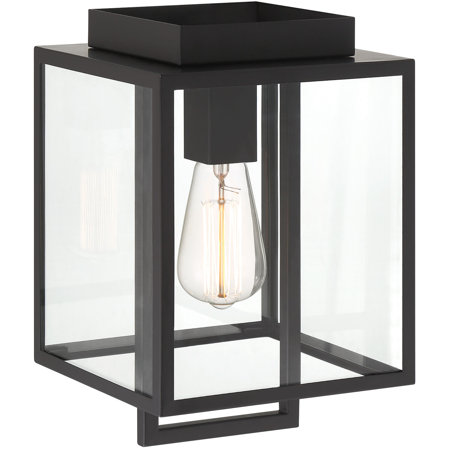 Preston 1 Light 8 inch Matte Black Flush Mount Ceiling Light