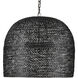 Piero 3 Light 22.25 inch Satin Black Pendant Ceiling Light, Medium