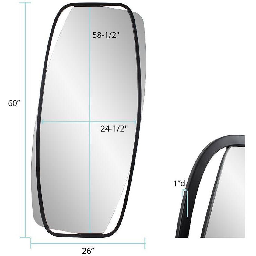 Dattner 60 X 26 inch Black Mirror