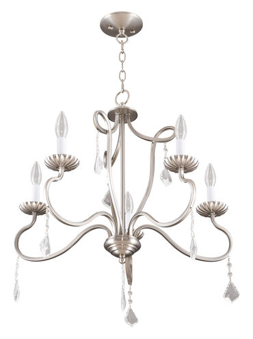 Callisto 5 Light 24 inch Brushed Nickel Chandelier Ceiling Light