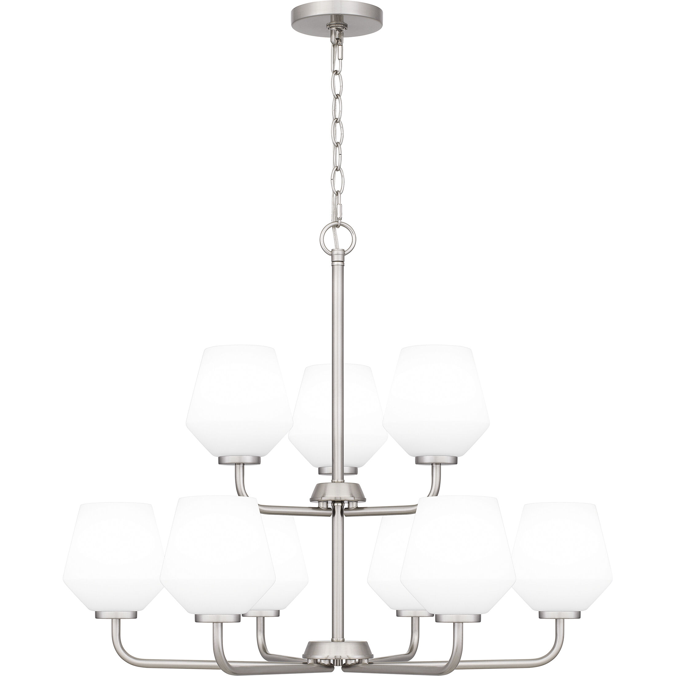 Nielson 9 Light 28.5 inch Brushed Nickel Chandelier Ceiling Light