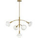 Phoebe LED 33.5 inch Heritage Brass Chandelier Ceiling Light