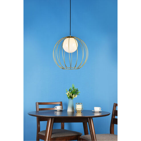 Wetzel 1 Light 16 inch Brass Pendant Ceiling Light