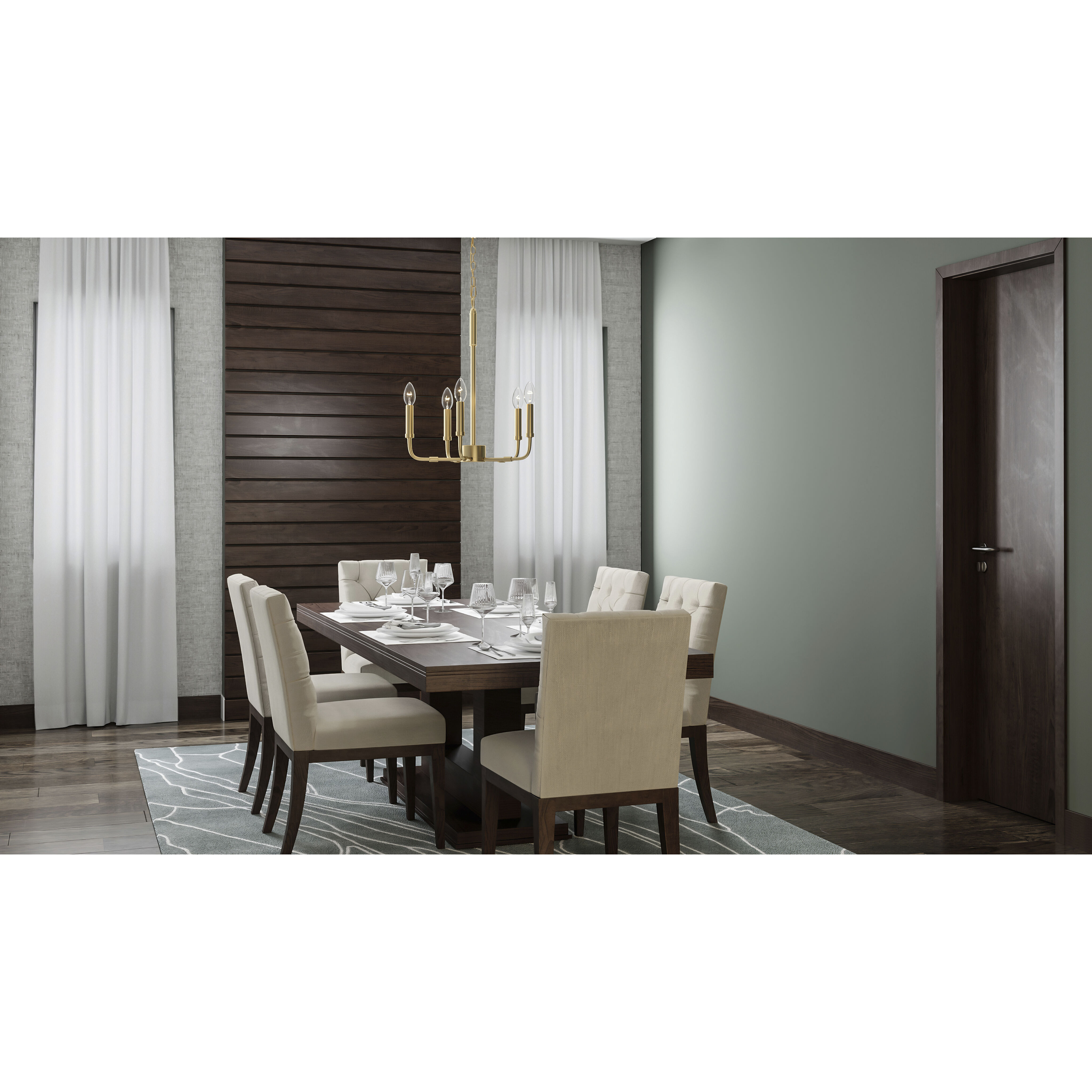 Abner 5 Light 18 inch Aged Brass Chandelier Ceiling Light