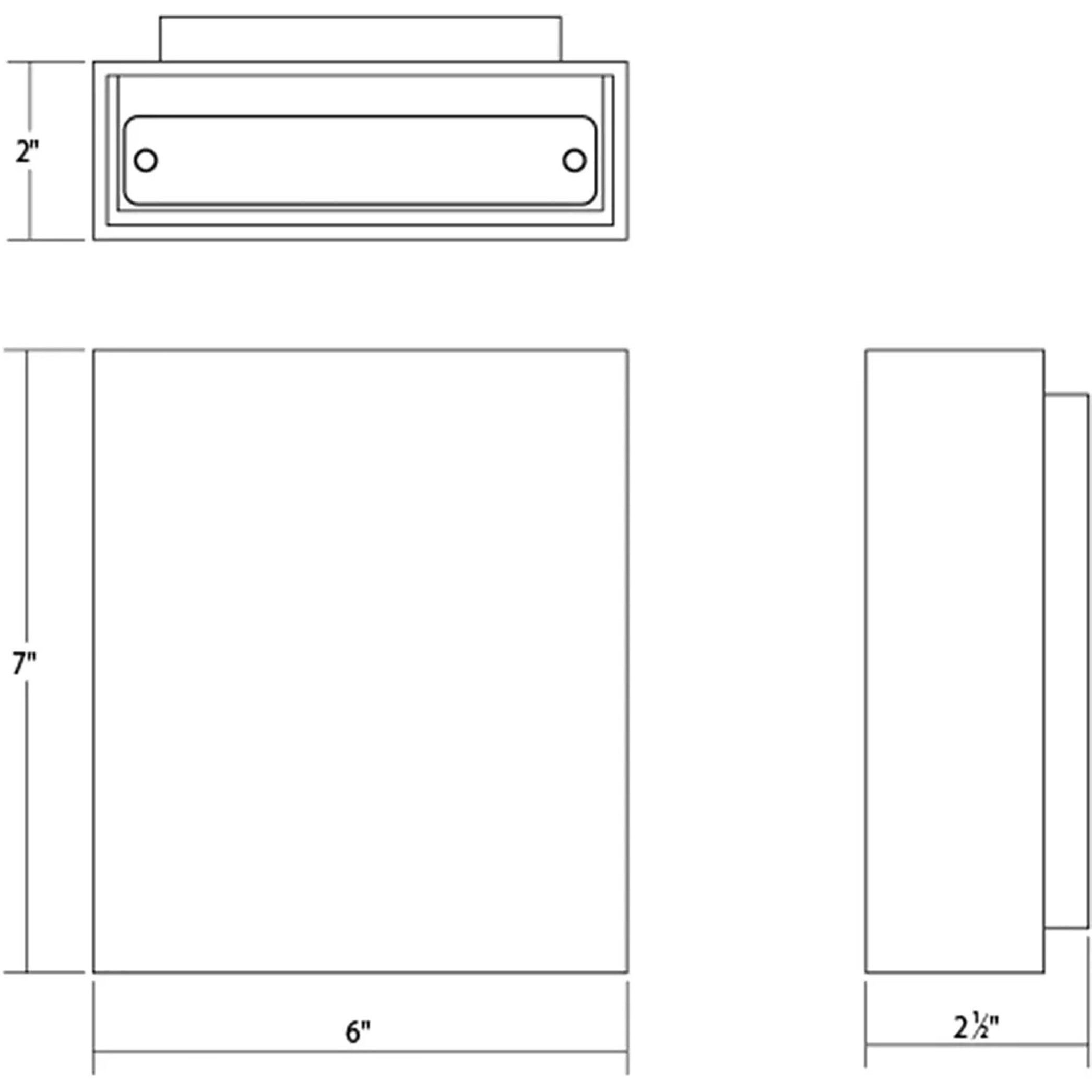 Flat Box LED 7 inch Textured Bronze Indoor-Outdoor Sconce